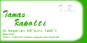 tamas rapolti business card